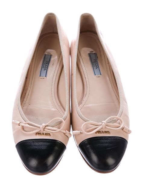 prada leather cap toe flat|Women's Prada Flats .